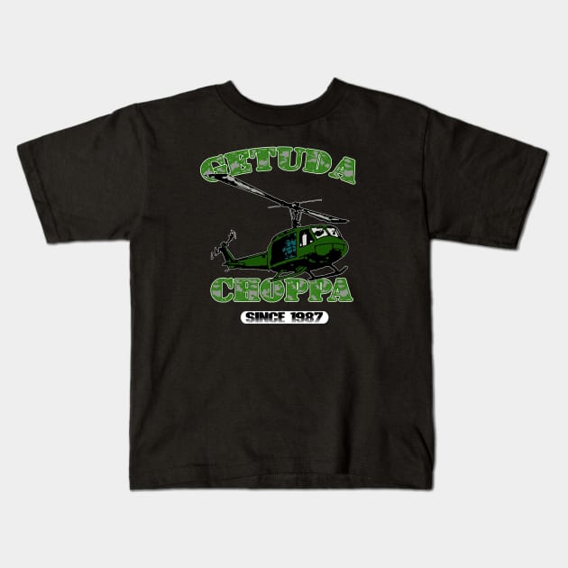 Getuda Choppa on black Kids T-Shirt by My Swinguard